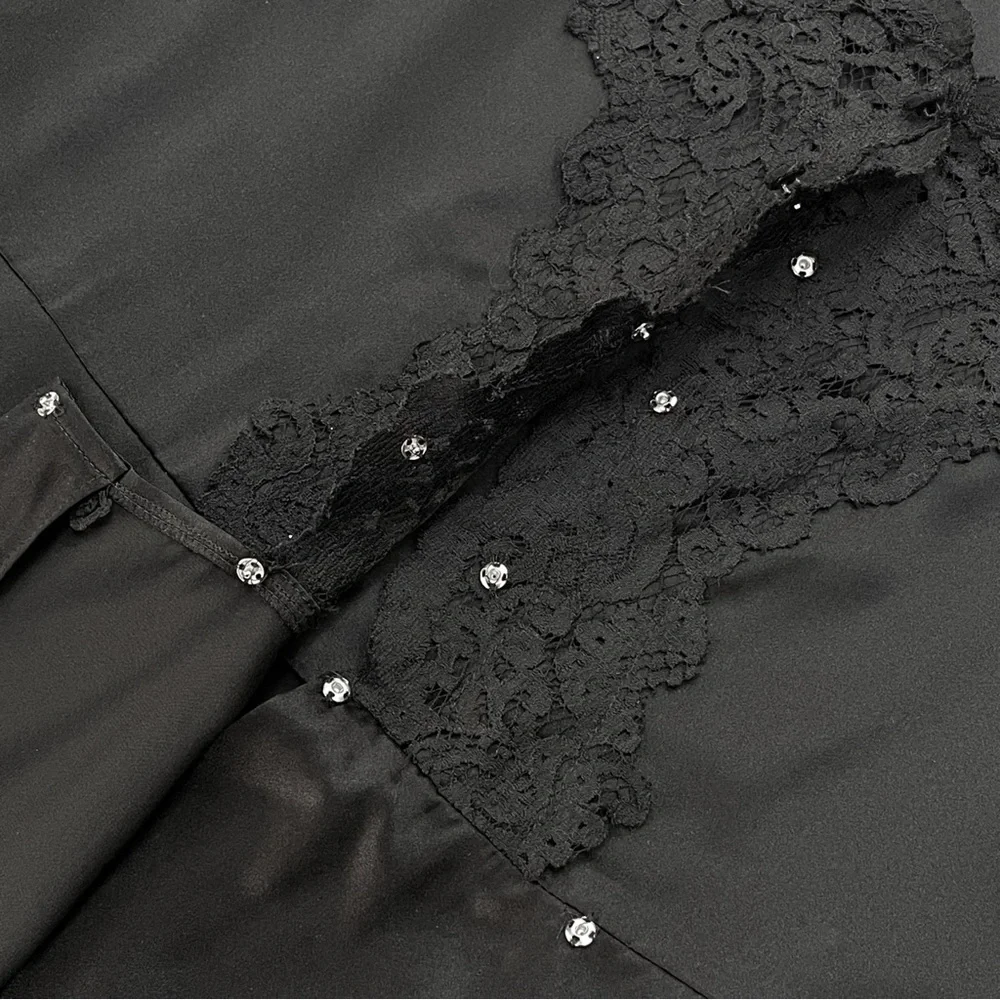 Mirror Palais Silk Unwrap Me Black Mini Dress - Picture 4 of 8